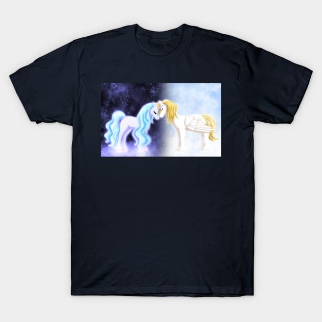 Pegasus and Unicorn T-Shirt by jotakaanimation